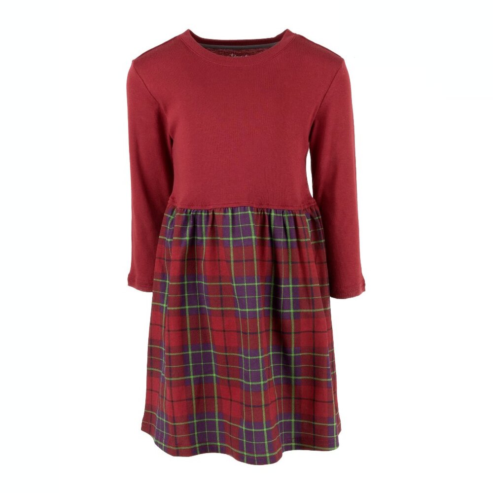 Leveret Toddler Girls Plaid Cotton Dress 5T